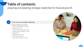 Table Of Contents For Analyzing And Adopting Strategic Leadership For Financial Growth Strategy SS V