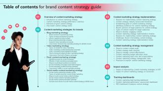 Table Of Contents For Brand Content Strategy Guide MKT SS V