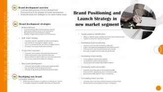 Table Of Contents For Brand Positioning And Launch Strategy In New Market Segment MKT SS V