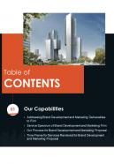 Table Of Contents For Building Brand And Marketing Proposal One Pager Sample Example Document