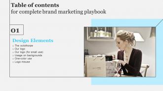 Table Of Contents For Complete Brand Marketing Playbook Ppt Slides Professional
