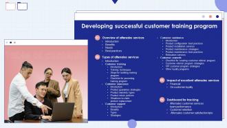 Table Of Contents For Developing Successful Customer Training Program