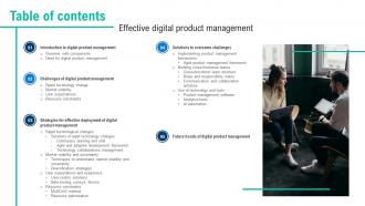 Table Of Contents For Effective Digital Product Management