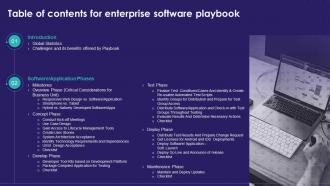 Table Of Contents For Enterprise Software Playbook
