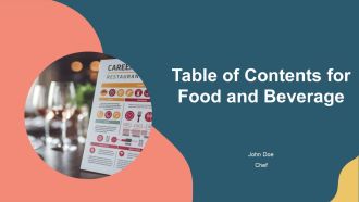Table Of Contents For Food And Beverage PPT Structure AT