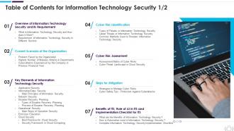 Table Of Contents For Information Technology Security