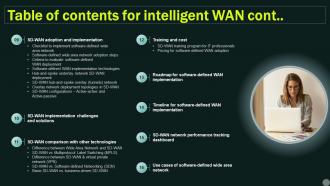 Table Of Contents For Intelligent Wan Ppt Show Slide Download Idea Attractive