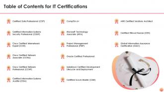 Table of contents for it certifications it certification collections