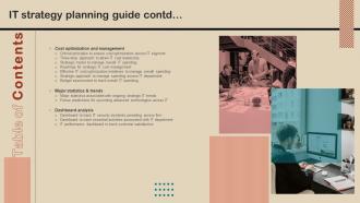 Table Of Contents For IT Strategy Planning Guide Ppt Ideas Designs Download Strategy SS V Template Editable