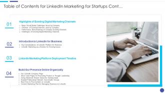 Table Of Contents For Linkedin Marketing For Startups Cont Ppt Download