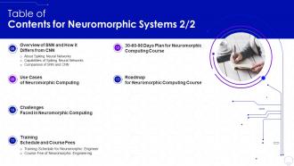 Table Of Contents For Neuromorphic Systems Ppt Rules