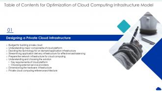 Table Of Contents For Optimization Of Cloud Computing Infrastructure Model