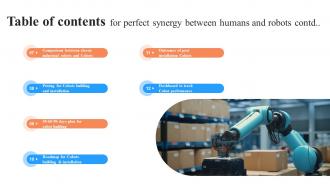 Table Of Contents For Perfect Synergy Between Humans And Robots Compatible Multipurpose