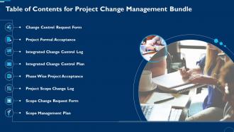 Table Of Contents For Project Change Management Bundle