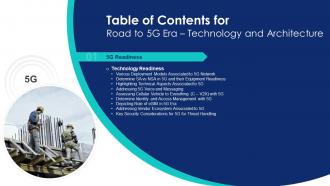 Table Of Contents For Road To 5G Era Technology