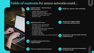 Table Of Contents For Sensor Networks Ppt Powerpoint Presentation File Introduction Unique Impactful