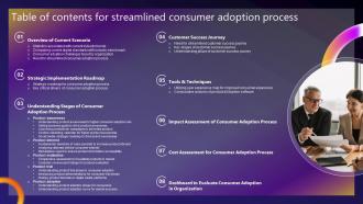 Table Of Contents For Streamlined Consumer Adoption Process