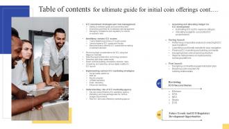 Table Of Contents For Ultimate Guide For Initial Coin Offerings BCT SS V Idea Adaptable
