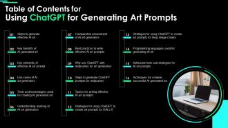Table Of Contents For Using Chatgpt For Generating Art Prompts Chatgpt SS