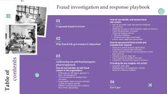 Table Of Contents Fraud Investigation And Response Playbook