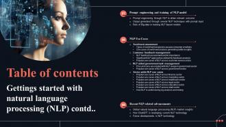 Table Of Contents Gettings Started With Natural Language Processing NLP AI SS V Visual Designed