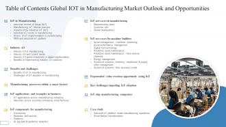 Table Of Contents Global IOT In Manufacturing Market Outlook And Opportunities