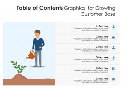 Table of contents graphics for growing customer base infographic template