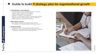 Table Of Contents Guide To Build It Strategy Plan For Organizational Growth