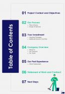 Table Of Contents Home Cleaning Service One Pager Sample Example Document