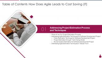 Table Of Contents How Does Agile Leads To Cost Saving IT Process