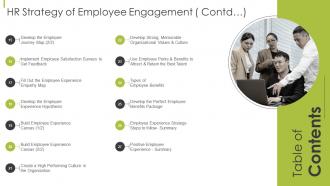 Table Of Contents Hr Strategy Of Employee Engagement Ppt Information