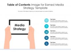 Table of contents image for earned media strategy template infographic template