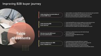 Table Of Contents Improving B2B Buyer Journey