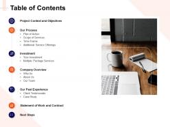 Table of contents l1623 ppt powerpoint presentation layouts graphic images