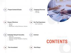 Table of contents l2014 ppt powerpoint presentation model tips