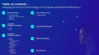 Table Of Contents Merging AI And IOT Technology To Increase Operational Efficiency Images Multipurpose