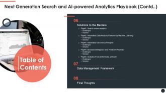 Table Of Contents Next Generation Search And Ai Powered Analytics Playbook