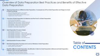 Table Of Contents Overview Of Data Preparation Best Practices And Benefits Of Effective Data Preparation