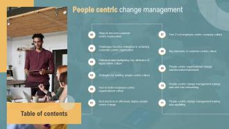 Table Of Contents People Centric Change Management Ppt Slides