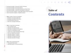 Table of contents performance m1630 ppt powerpoint presentation ideas maker