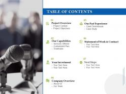 Table of contents ppt powerpoint presentation ideas show