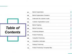 Table of contents ppt professional guidelines