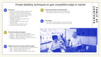 Table Of Contents Private Labelling Techniques To Gain Competitive Edge In Market