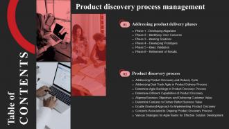 Table Of Contents Product Discovery Process Management Ppt File Introduction