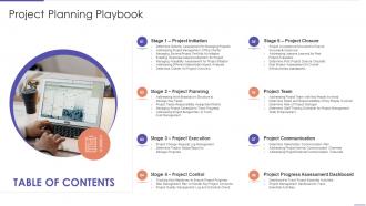 Table Of Contents Project Planning Playbook Ppt Powerpoint Infographics