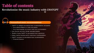 Table Of Contents Revolutionize The Music Industry With Chatgpt ChatGPT SS