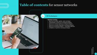Table Of Contents Sensor Networks Ppt Powerpoint Presentation File Templates