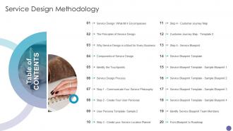 Table Of Contents Service Design Methodology Service Design Methodology