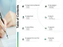 Table of contents service l753 ppt powerpoint presentation styles