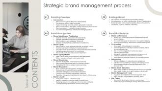 Table Of Contents Strategic Brand Management Process Ppt Slides Background Images